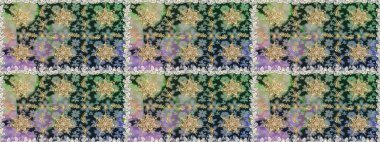 Raster altın desen. Kusursuz kıvırcık saçlar. Doğulu stil, altın elementlerle birlikte gri renklerde altın desenli arabesk yapar..