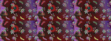 Raster illüstrasyonu. Raster kar taneleri arka planda. Kar tanesi rengarenk desen. Kar taneleri deseni. Soyut kar taneleri arkaplanda izole edilmiş düz tasarım.