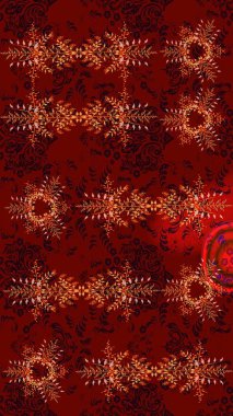 Meteoroloji buz koleksiyonu. Kar Tanesi Raster simgesi arkaplanı. Xmas Frost kar taneleri izole edilmiş siluet sembolü. Kış kırmızısı, siyah ve kahverengi noel kar düz kristal element. Raster tasarımı.