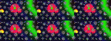 Klasik taslak çizimi. Çiçeksel gri çizim deseni. Raster çiçek izi..