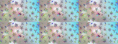 Tekstil, kumaş, kapaklar, duvar kağıtları, baskı, naylon, koleksiyon defteri, örgü, dekupaj için güzel bir eskiz. Millefleur 'lar. Küçük nötr çiçeklerle oldukça kaliteli besin torbası deseni.