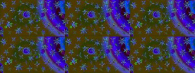 Raster Şirin kumaş deseni. Eskiz klasiği. Renkli Bahar Teması eskiz kalıbı. Düz Çiçek Elementleri Tasarımı.