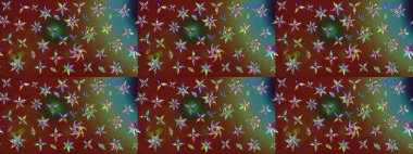 Renkli kahverengi çizim deseni. Tekstil ve kapak tasarımı için mükemmel. Kahverengi renkli çiçekler. Elle çizilmiş sonbahar çiçeği deseni. Doodle tarzı.