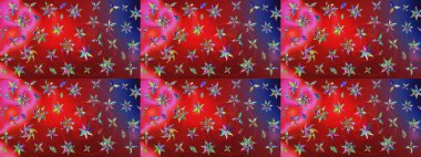 Kırmızı renkte güzel bir tekstil. Raster illüstrasyonu. Suluboya çiçekli çiçek deseni.