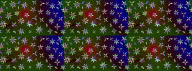 Yeşil renkli etnik çiçeklerle süslenmiş zarif bir eskiz şekli. Raster Çiçek İllüstrasyonu güzel tekstil..