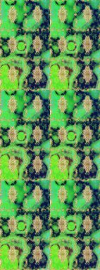 Damask çizimi tekrarlanıyor. Antika altın tekrarlanabilir duvar kağıdı. Barok tarzında altın çiçekli süs. Yeşil renkte altın element.