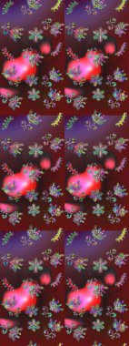 Renkli arka planda izole tatlı kar taneleri. Soyut mandala ya da tuhaf kar tanesi çizgisi sanat tasarımı. Raster illüstrasyonu.