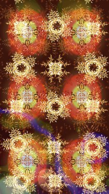 Üzerinde renkli kar taneleri olan bir Noel kartı. Kar taneleri arka planda. Kış kartı Mutlu Noeller, yeni yıl ve mutlu bayramlar..