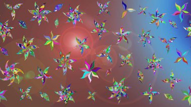 Ultraviyole kumaş deseni. Çizim kalıbı. Raster illüstrasyonu. Organik motif arkaplanı.