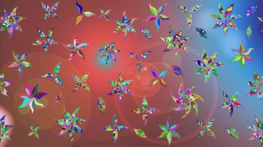 Çiçekli ipek eşarp. El çizimi çiçek unsurları olan soyut çizim raster deseni. Retro tekstil tasarım koleksiyonu. 1950-1960 motifleri. Kahverengi üstüne kahverengi.