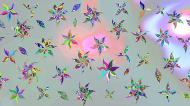 Sabıka fotoğraflarında, bebek kıyafetlerinde, duvar kâğıtlarında, paket kutularında falan kullanılabilir. Zarif, parlak ve gri çiçek desenli tasarım. Raster..