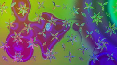 Güzel kumaş deseni. Raster illüstrasyonu. Bahar çiçekli güzel bir çiçek deseni..