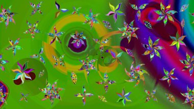 Küçük bir çiçekte eskiz deseni. Raster illüstrasyonu. Güzel kumaş deseni. Güzel çiçek arkaplanı..