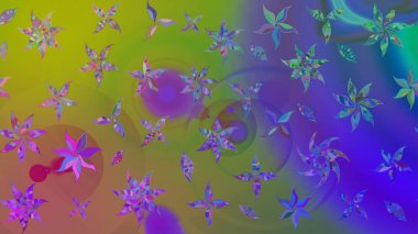 Raster illüstrasyonu. Çiçek. Mor renklerde. Taslak dekoratif arka plan, çiçek mandala.