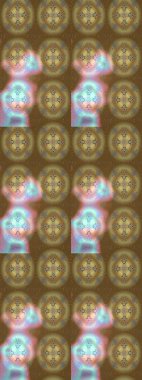 Düz Çiçek Elementleri Tasarımı. Raster illüstrasyonundaki çiçek desenli çizim. Kahverengi, nötr ve bej renkli çiçekler. Renkli Bahar Teması çizim şablonu.