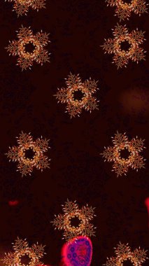 Son moda kar taneleri ve elementler onun kartlarını gösteriyor. Kar taneleri tasarımı. Modern tasarım posteri, kapak resmi, siyah, kahverengi ve kırmızı renkli kart tasarımı. Retro biçim dokusu, şablon kış elementleri.