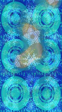 Raster Floral Illustration, Asyalı tekstil. Mavi ve nötr renklerdeki etnik çiçeklerle zarif bir eskiz deseni.