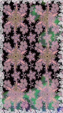 Doodle çiçekler ve dalları, otlar ve çiçekler. Elle çizilmiş. Raster resim. Güzel kumaş deseni.