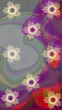 Renkli elementlerle Raster ilginç desen.