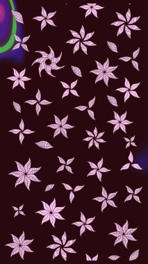 Güzel çiçek deseni. Düz Çiçek Elementleri Tasarımı. Kahverengi renkli çiçekler. Renkli Bahar Teması çizim şablonu.