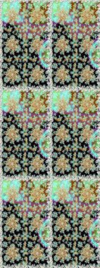 Antika altın tekrarlanabilir duvar kağıdı. Tarafsız renklerde altın element. Damask arkaplanı tekerrür ediyor. Barok tarzında altın çiçek süsü..