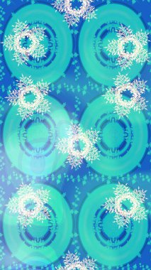 Kış kar tanesi. Mavi, nötr ve beyaz renklerde izole edilmiş. Kar Tanesi Raster illüstrasyonu. Kar Tanesi Simgesi.