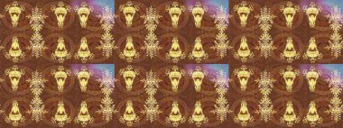 Altın kar taneleri. Raster illüstrasyonu. Kar tanelerinin soyut arkaplanlı Noel şablonu. Noel ve Yeni Yıl moda baskıları için tatil tasarımı.