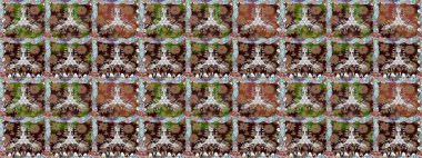 Kahverengi renkli çiçekler. Küçük çiçekte sevimli çiçek deseni var..