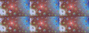 Çiçek tasarımı için inanılmaz bir kolaj cenneti tarzı. Çiçekli zambakların eskiz geçmişi. Parlak çiçekli kolaj çiçekleri kahverengi.