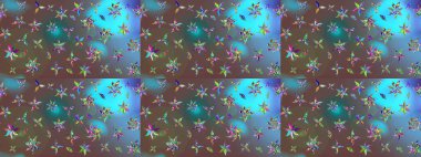 Raster çiçek desenleri çiziyor. Vadinin çiçekleri kahverengi renklerde.