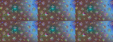 Raster deseni. Çiçekli çiçek deseni, suluboya. Süslü kumaş deseni.