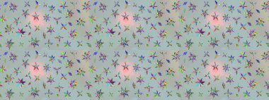 Gri renkli çiçekler. Güzel çiçek deseni. Düz Çiçek Elementleri Tasarımı. Renkli Bahar Teması çizim şablonu.