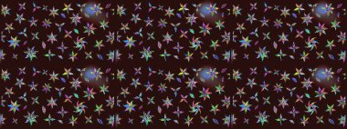 Küçük çiçekteki sevimli çiçek deseni. Kahverengi renkte çiçekler.