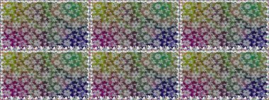 Moda baskısı, albüm, ambalaj kağıdı ve duvar kağıdı için zarif dekoratif süslemeler. Küçük çiçekli basit, dikişsiz desen. Raster illüstrasyonu. Gri renkte şirin çiçekler.