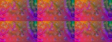 Raster illüstrasyonu. Küçük çiçekteki sevimli çiçek deseni. Güzel karalamalı çiçek desenli çizim. Güzel kumaş deseni.