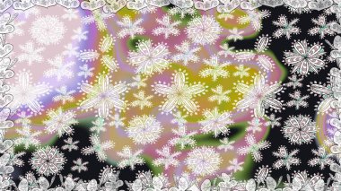 Raster illüstrasyonu. Tarafsız renklerde bir papatya deseni. Tarafsız renklerde.