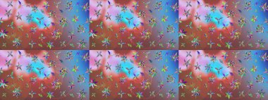 Eski moda arka plan. Desen, çizim, çiçek sınırı. Çiçek çelengi. Kıvırcık, parlak örgü. Raster illüstrasyonu. Güzel, pürüzsüz kumaş, tuval..