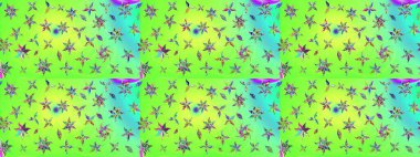 Soyut çiçek çizim kalıbı arka planı. Raster deseni. Yeşil renklerde. Küçük çiçekteki sevimli çiçek deseni. Raster illüstrasyonu.