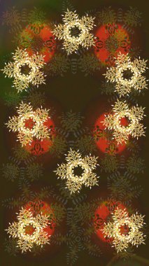 Kahverengi renklerde bahar çiçekleri. Raster illüstrasyonu. Çiçek ve yapraklı karalama şeklinde Raster çiçek deseni.