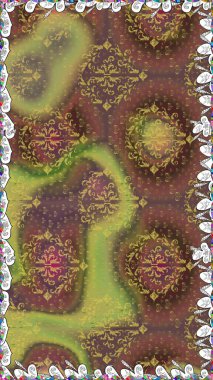 Güzel çiçek deseni. Kahverengi renkli çiçekler. Düz Çiçek Elementleri Tasarımı. Renkli Bahar Teması Kusursuz Arkaplan.