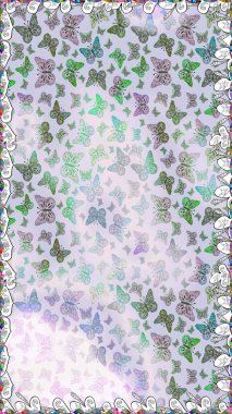 Bahar Kelebeği teması. Oldukça pürüzsüz bir kelebek dokusu ve nötr bir leke. Duvar kağıdı için böcek dokusunun tekrarı. Raster illüstrasyonu.