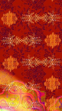 Ev dekoru. Paisley el çizimi elementler. Fantezi çiçekli eskiz deseni, doğal duvar kağıdı, çiçek desenli kıvrımlı illüstrasyon.