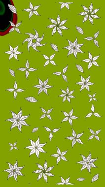 Modern stil dokusu. Çiçek desenli raster, yeşil çizgi grafik deseni soyut raster arkaplan.