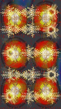 Karla süslenmiş Noel kar taneleri. Noel şenliği geçmişi. Raster illüstrasyonu.