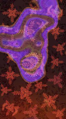 Renkli elementlerle Raster ilginç desen.