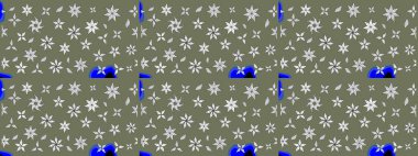 Raster illüstrasyonu. Şirin çiçekli eskiz deseni ve yeşil renkli yapraklar, suluboya çiçek deseni, duvar kağıdı, kart veya kumaş için fayanslı.