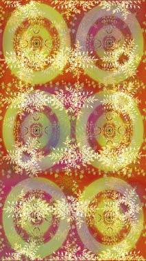 Renkli arka planda güzel kar taneleri. Raster kar taneleri deseni. Raster illüstrasyonu.