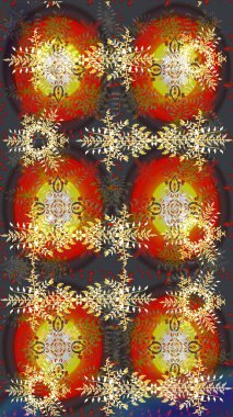 Düz Çiçek Elementleri Tasarımı. Renkli Bahar Teması eskiz kalıbı. Raster Şirin kumaş deseni. Eskiz klasiği.