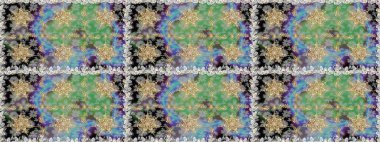 Gri renklerde, altın elementli, pürüzsüz bir desen. Şam tasarım için kusursuz desen.