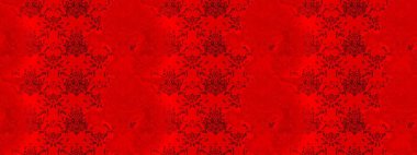 Çiçekli çiçek deseni, suluboya. Kırmızı ve kahverengi renkte çiçekler. Renkli Bahar Teması eskiz kalıbı. Düz Çiçek Elementleri Tasarımı. Raster illüstrasyonu.